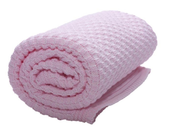 Sonnenstrick Erstlingsstrickdecke rosa Bio-Baumwolle 3009003R