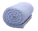Sonnenstrick Erstlingsstrickdecke hellblau Bio-Baumwolle 3009003